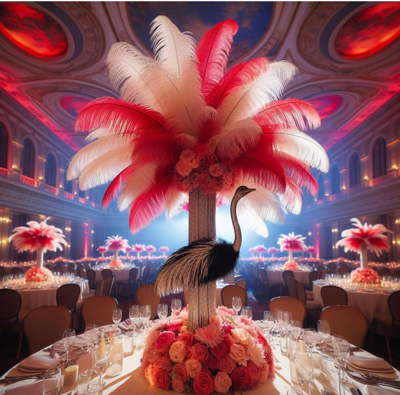 Ostrich Centerpiece Feathers