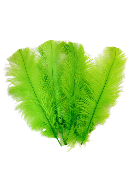 Lime Green Ostrich feathers 100 pcs. 13-17 inch bulk ostrich feathers